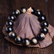 Gold Sheen Obsidian Bracelet- Guardian of Magic Souls