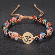 Natural 7 Chakra Healing Om Bracelet