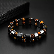 Magnetic Hematite Tiger Eye Stone Bracelet For health & Peace