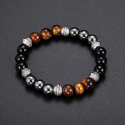 Tiger Eye Stone & Hematite Good Luck and Healing Bracelet