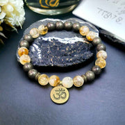 "Money Magnet" Citrine Pyrite Bracelet