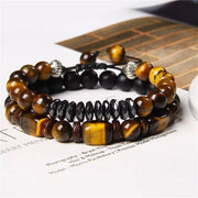 Tiger Eye & Hematite Protection Double Layer Bracelet